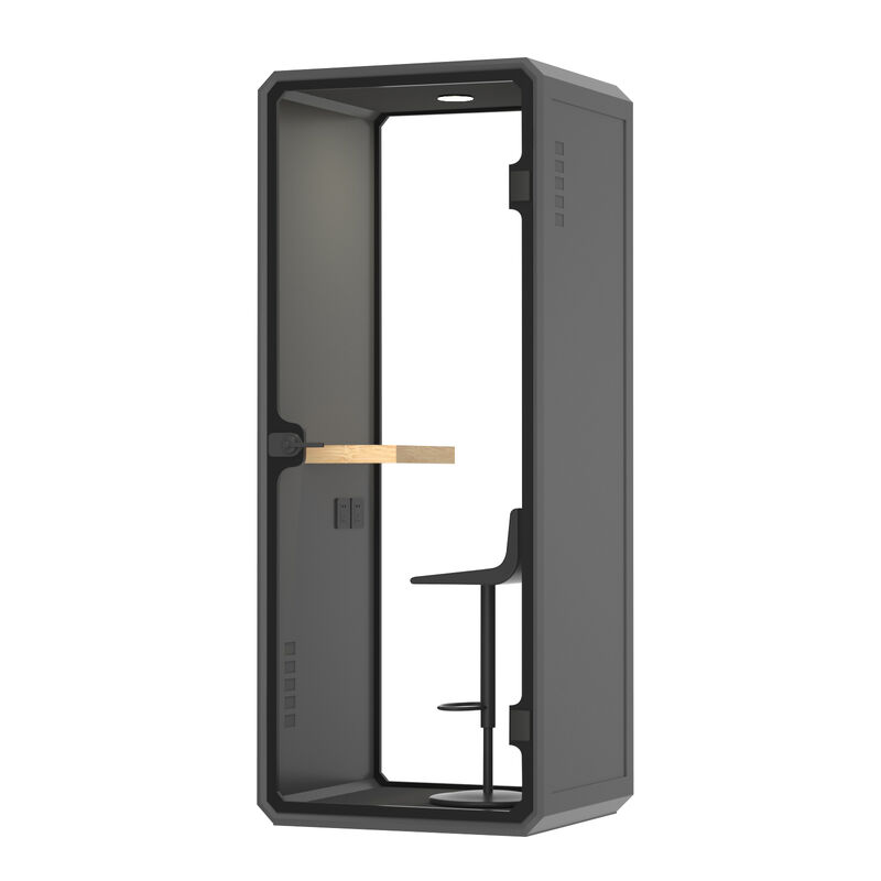 Grey Small Soundproof Office Pod / Noise Proof Booth For Airport Office