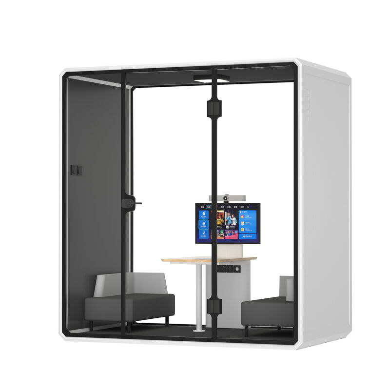 Modern Private Home Office Soundproof Booth With Magnetic Seal Glass Door